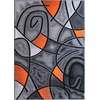 image:imageFlash Furniture Jubilee Collection Abstract Area Rug  High Pile Orange Olefin Rug  2 x 3 Area Rug  Jute Backing  Hallway Entryway Bedroom Living RoomOrange