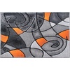 image:imageFlash Furniture Jubilee Collection Abstract Area Rug  High Pile Orange Olefin Rug  2 x 3 Area Rug  Jute Backing  Hallway Entryway Bedroom Living RoomOrange