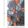 image:imageFlash Furniture Jubilee Collection Abstract Area Rug  High Pile Orange Olefin Rug  2 x 3 Area Rug  Jute Backing  Hallway Entryway Bedroom Living RoomOrange