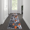 image:imageFlash Furniture Jubilee Collection Abstract Area Rug  High Pile Orange Olefin Rug  2 x 3 Area Rug  Jute Backing  Hallway Entryway Bedroom Living RoomOrange