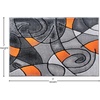 image:imageFlash Furniture Jubilee Collection Abstract Area Rug  High Pile Orange Olefin Rug  2 x 3 Area Rug  Jute Backing  Hallway Entryway Bedroom Living RoomOrange