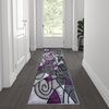image:imageFlash Furniture Jubilee Collection Abstract Area Rug  High Pile Orange Olefin Rug  2 x 3 Area Rug  Jute Backing  Hallway Entryway Bedroom Living RoomPurple