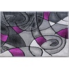 image:imageFlash Furniture Jubilee Collection Abstract Area Rug  High Pile Orange Olefin Rug  2 x 3 Area Rug  Jute Backing  Hallway Entryway Bedroom Living RoomPurple