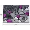 image:imageFlash Furniture Jubilee Collection Abstract Area Rug  High Pile Orange Olefin Rug  2 x 3 Area Rug  Jute Backing  Hallway Entryway Bedroom Living RoomPurple