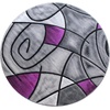 image:imageFlash Furniture Jubilee Collection Abstract Area Rug  High Pile Orange Olefin Rug  2 x 3 Area Rug  Jute Backing  Hallway Entryway Bedroom Living RoomPurple