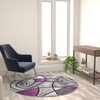image:imageFlash Furniture Jubilee Collection Abstract Area Rug  High Pile Orange Olefin Rug  2 x 3 Area Rug  Jute Backing  Hallway Entryway Bedroom Living RoomPurple