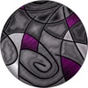 image:imageFlash Furniture Jubilee Collection Abstract Area Rug  High Pile Orange Olefin Rug  2 x 3 Area Rug  Jute Backing  Hallway Entryway Bedroom Living RoomPurple
