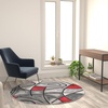 image:imageFlash Furniture Jubilee Collection Abstract Area Rug  High Pile Orange Olefin Rug  2 x 3 Area Rug  Jute Backing  Hallway Entryway Bedroom Living RoomRed