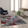 image:imageFlash Furniture Jubilee Collection Abstract Area Rug  High Pile Orange Olefin Rug  2 x 3 Area Rug  Jute Backing  Hallway Entryway Bedroom Living RoomRed