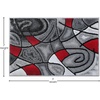 image:imageFlash Furniture Jubilee Collection Abstract Area Rug  High Pile Orange Olefin Rug  2 x 3 Area Rug  Jute Backing  Hallway Entryway Bedroom Living RoomRed