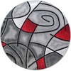 image:imageFlash Furniture Jubilee Collection Abstract Area Rug  High Pile Orange Olefin Rug  2 x 3 Area Rug  Jute Backing  Hallway Entryway Bedroom Living RoomRed