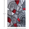 image:imageFlash Furniture Jubilee Collection Abstract Area Rug  High Pile Orange Olefin Rug  2 x 3 Area Rug  Jute Backing  Hallway Entryway Bedroom Living RoomRed