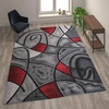 image:imageFlash Furniture Jubilee Collection Abstract Area Rug  High Pile Orange Olefin Rug  2 x 3 Area Rug  Jute Backing  Hallway Entryway Bedroom Living RoomRed