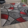 image:imageFlash Furniture Jubilee Collection Abstract Area Rug  High Pile Orange Olefin Rug  2 x 3 Area Rug  Jute Backing  Hallway Entryway Bedroom Living RoomRed