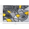 image:imageFlash Furniture Jubilee Collection Abstract Area Rug  High Pile Orange Olefin Rug  2 x 3 Area Rug  Jute Backing  Hallway Entryway Bedroom Living RoomYellow