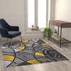 image:imageFlash Furniture Jubilee Collection Abstract Area Rug  High Pile Orange Olefin Rug  2 x 3 Area Rug  Jute Backing  Hallway Entryway Bedroom Living RoomYellow