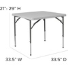 image:imageFlash Furniture Kathryn 279Foot Square Height Adjustable Granite White Plastic Folding Table