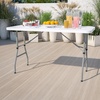 image:imageFlash Furniture Kathryn 493Foot Height Adjustable Granite White Plastic Folding Table