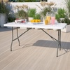 image:imageFlash Furniture Kathryn Commercial Grade 5Foot Granite White Plastic Folding TableClassic
