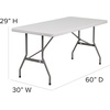 image:imageFlash Furniture Kathryn Commercial Grade 5Foot Granite White Plastic Folding TableClassic