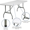 image:imageFlash Furniture Kathryn Commercial Grade 6 Rectangular Plastic Folding Event Table for Parties and Trade Shows Portable Event Banquet Table White