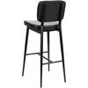 image:imageFlash Furniture Kenzie Commercial Grade MidBack Barstools  Brown LeatherSoft Upholstery  Black Iron Frame with Integrated Footrest  Set of 2Black