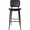 image:imageFlash Furniture Kenzie Commercial Grade MidBack Barstools  Brown LeatherSoft Upholstery  Black Iron Frame with Integrated Footrest  Set of 2Black