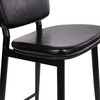 image:imageFlash Furniture Kenzie Commercial Grade MidBack Barstools  Brown LeatherSoft Upholstery  Black Iron Frame with Integrated Footrest  Set of 2Black