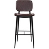 image:imageFlash Furniture Kenzie Commercial Grade MidBack Barstools  Brown LeatherSoft Upholstery  Black Iron Frame with Integrated Footrest  Set of 2Brown