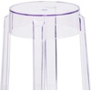 image:imageFlash Furniture Laney 2575 IndoorOutdoor Counter Height Transparent Dining Stool with Foot Ring Stackable Ghost Counter Height Stool Transparent  Counter Height Durable Construction Commercial Use