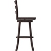 image:imageFlash Furniture Liesel Commercial Grade Classic Ladderback Barstool  Gray Wash Walnut Solid Wood Frame  Bar Height  360 Swivel Seat  Integrated FootrestGray Wash Walnut