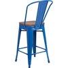 image:imageFlash Furniture Lily 24 High Orange Metal Counter Height Stool with Back and Wood SeatBlue