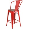 image:imageFlash Furniture Lily 24 High Orange Metal Counter Height Stool with Back and Wood SeatRed
