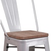 image:imageFlash Furniture Lily 24 High Orange Metal Counter Height Stool with Back and Wood SeatSilver