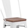 image:imageFlash Furniture Lily 24 High Orange Metal Counter Height Stool with Back and Wood SeatWhite