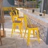 image:imageFlash Furniture Lily 24 High Orange Metal Counter Height Stool with Back and Wood SeatYellow