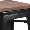 image:imageFlash Furniture Lily 30 High Backless Black Metal Barstool with Square Wood SeatBlack