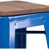 image:imageFlash Furniture Lily 30 High Backless Black Metal Barstool with Square Wood SeatBlue