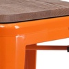image:imageFlash Furniture Lily 30 High Backless Black Metal Barstool with Square Wood SeatOrange