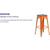 image:imageFlash Furniture Lily 30 High Backless Black Metal Barstool with Square Wood SeatOrange