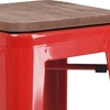 image:imageFlash Furniture Lily 30 High Backless Black Metal Barstool with Square Wood SeatRed