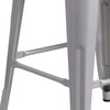 image:imageFlash Furniture Lily 30 High Backless Black Metal Barstool with Square Wood SeatSilver