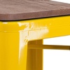 image:imageFlash Furniture Lily 30 High Backless Black Metal Barstool with Square Wood SeatYellow