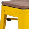 image:imageFlash Furniture Lily 30 High Backless Black Metal Barstool with Square Wood SeatYellow