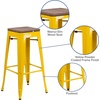 image:imageFlash Furniture Lily 30 High Backless Black Metal Barstool with Square Wood SeatYellow