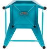 image:imageFlash Furniture Lily 30 High Metal Indoor Bar Stool with Wood Seat in Teal  Stackable Pack of 4Teal