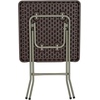 image:imageFlash Furniture Linburgh Commercial Grade 195Foot Square Brown Rattan Plastic Folding Table