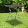 image:imageFlash Furniture Linburgh Commercial Grade 195Foot Square Brown Rattan Plastic Folding Table