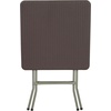 image:imageFlash Furniture Linburgh Commercial Grade 195Foot Square Brown Rattan Plastic Folding Table
