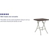 image:imageFlash Furniture Linburgh Commercial Grade 195Foot Square Brown Rattan Plastic Folding Table